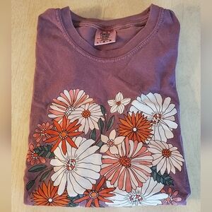 Comfort Colors Floral Print Tee | L